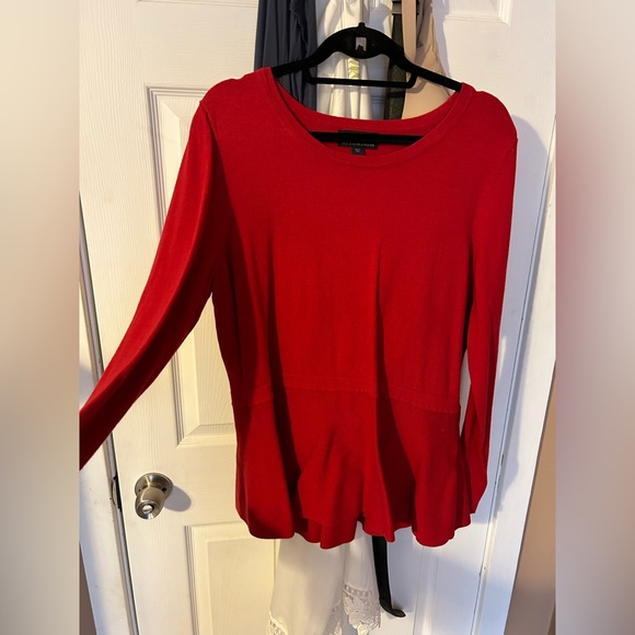 Red Peplum Shirt - Picture 1 of 3